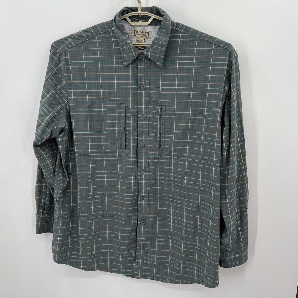 Duluth Trading Company men's long sleeve fishing shirt 2XL Tall